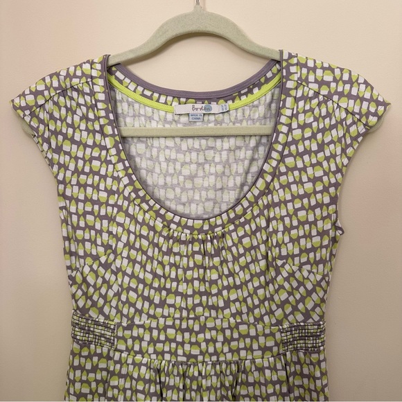 Boden Jersey Dress in Grey/Green pattern LIKE NEW - Picture 5 of 12